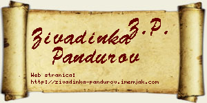 Živadinka Pandurov vizit kartica